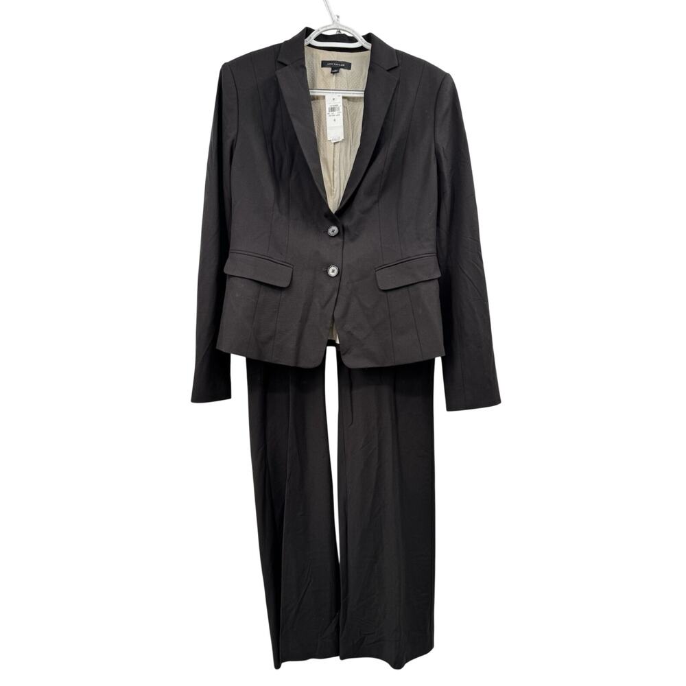 Ann Taylor Size 4 Two-Piece Pantsuit Dark Brown New With Tags Pants MSRP $267
